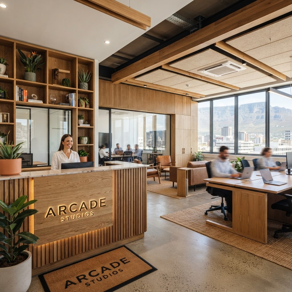 Home office fit-out with cabinetry and workstations in Johannesburg